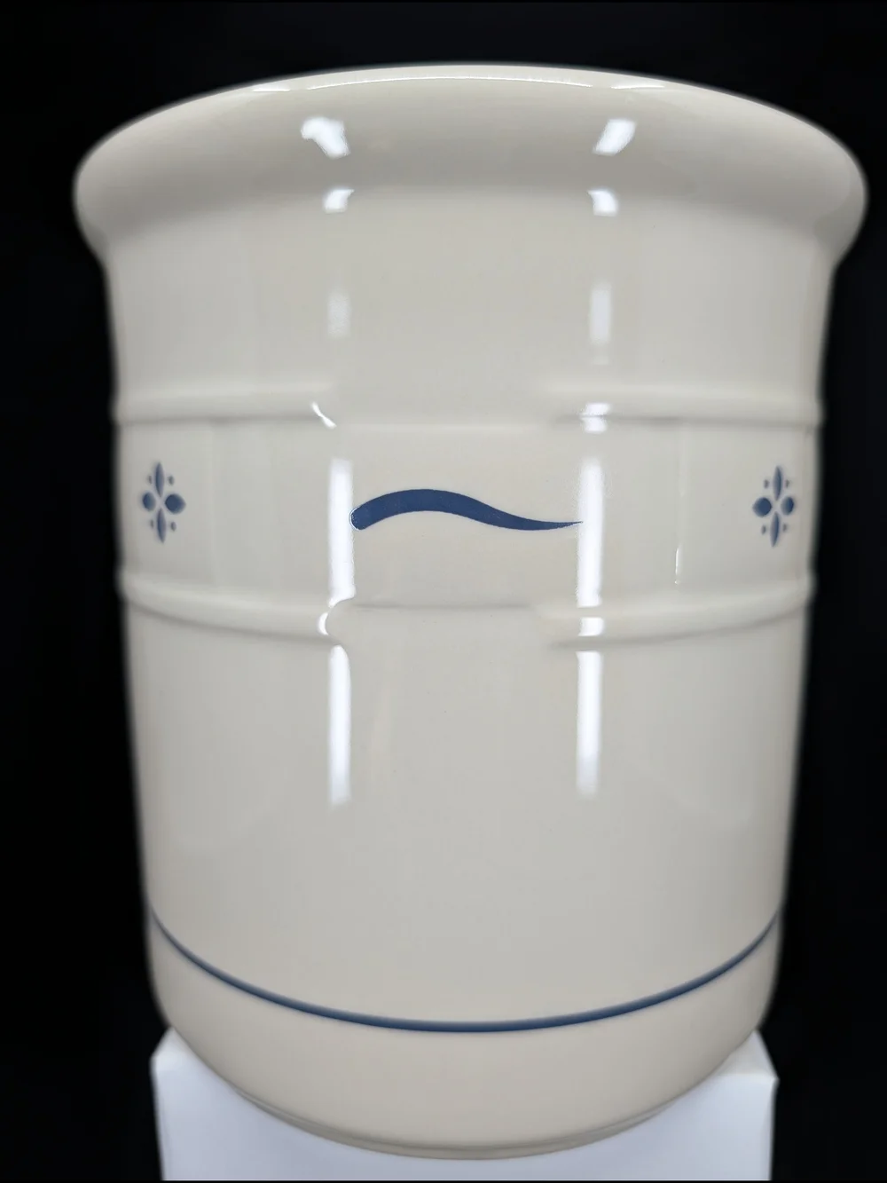 Longaberger Woven Tradition Classic Heritage Blue 2-Quart Utensil/Pickling Crock